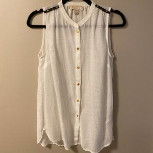 Michael Kors Sleeveless Button Down Blouse
